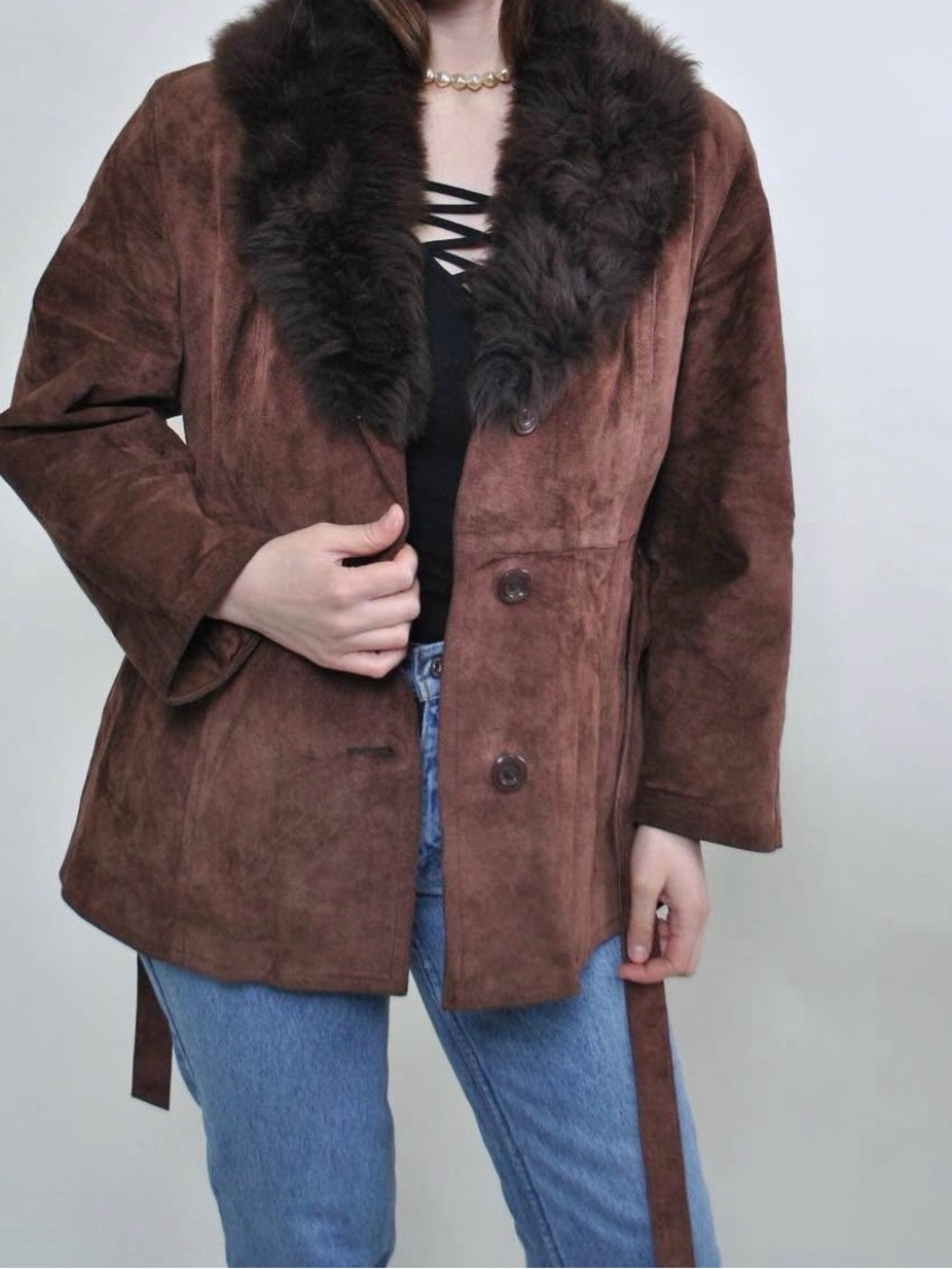 Vintage Penny Lane Brown Suede Jacket